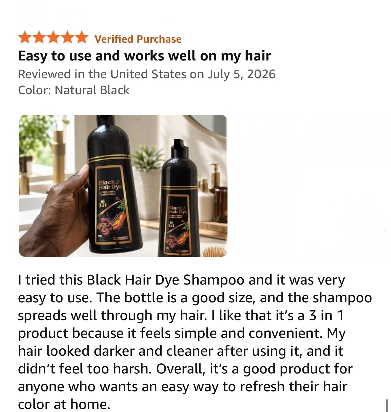Real customer review with product photo