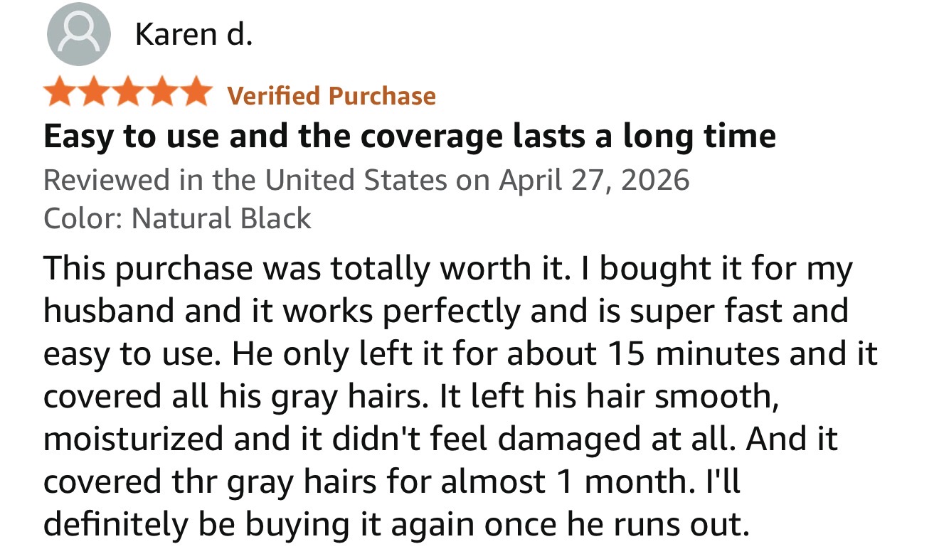 Real customer review: easy to use and long-lasting coverage